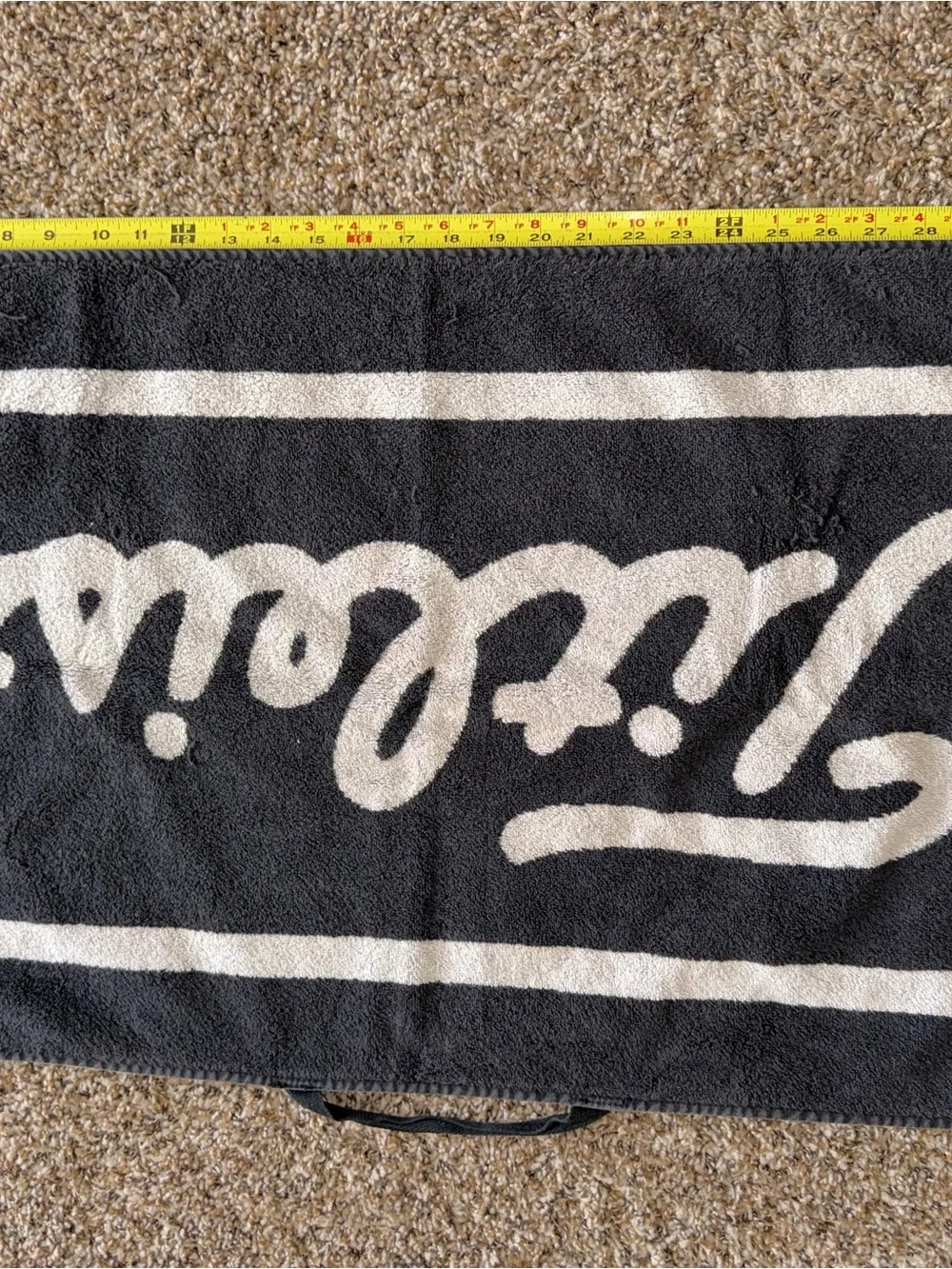 Titleist Black and White Golf Towel with Bold Script Logo